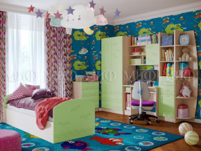 Детская комната Юниор-2 Салатовый в Ноябрьске - noyabrsk.magazinmebel.ru | фото