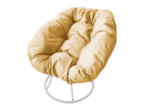 Кресло Пончик без ротанга бежевая подушка в Ноябрьске - noyabrsk.magazinmebel.ru | фото