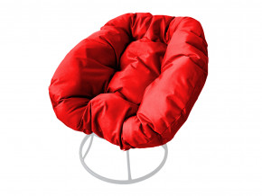 Кресло Пончик без ротанга красная подушка в Ноябрьске - noyabrsk.magazinmebel.ru | фото