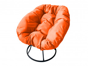 Кресло Пончик без ротанга оранжевая подушка в Ноябрьске - noyabrsk.magazinmebel.ru | фото