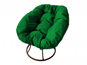 Кресло Пончик без ротанга зелёная подушка в Ноябрьске - noyabrsk.magazinmebel.ru | фото