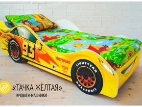 Кровать детская машина Тачка Желтая в Ноябрьске - noyabrsk.magazinmebel.ru | фото